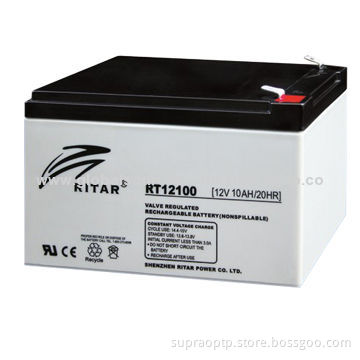 12V/10Ah Sealed Lead-acid Deep Cycle Battery for UPS and EPS, Solar, Switch, Safe and Reliable